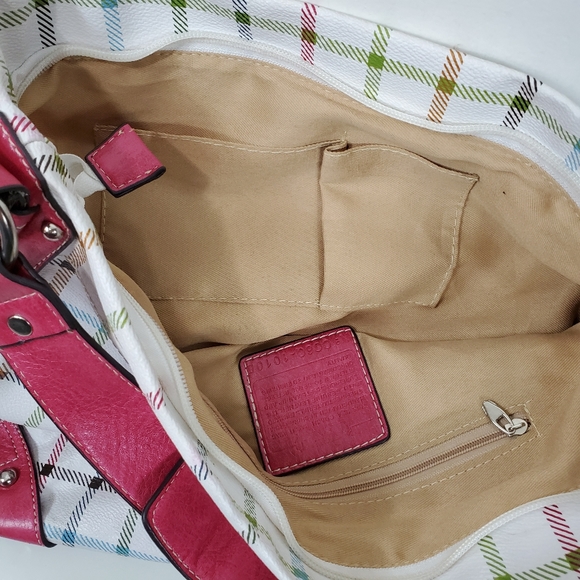 Coach pink plaid tote - Picture 4 of 13